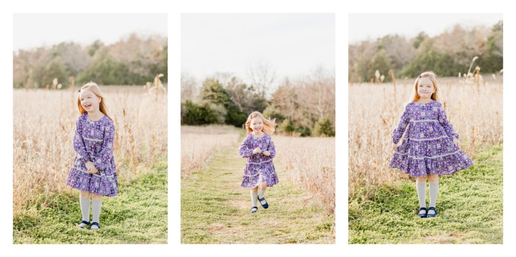 Fall Family/Lifestyle Photography Antietam MD - photo shoot little girl smiling and running