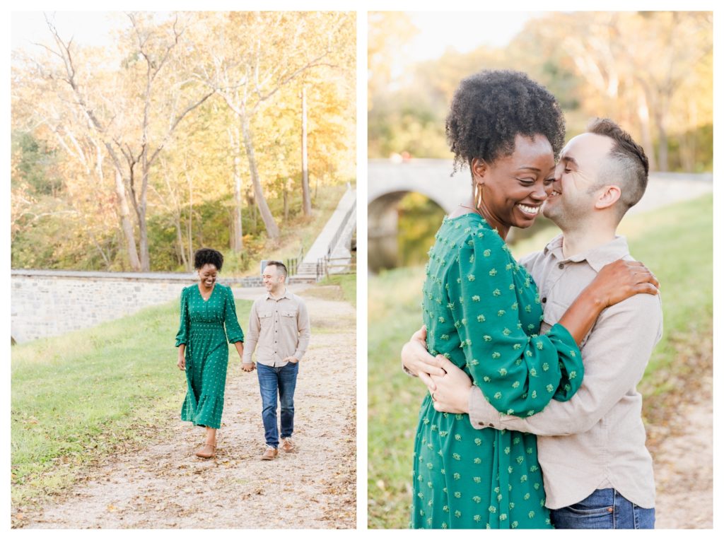 Romantic Anniversary Photos Antietam MD - couple embracing and laughing