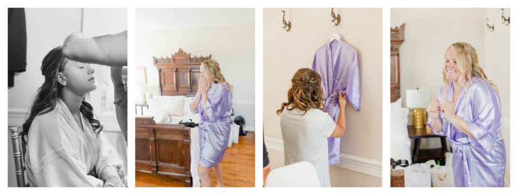Elegant Springfield Manor Wedding Photography - bride hair and makeup