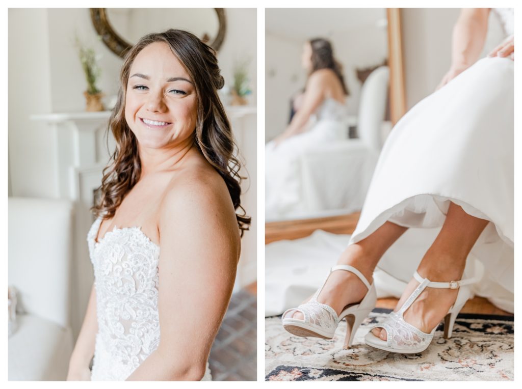 Elegant Springfield Manor Wedding Photography - bride getting ready