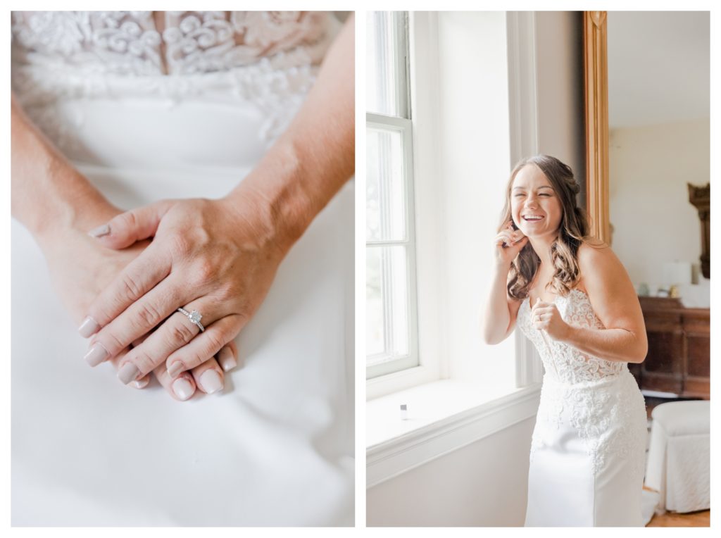 Elegant Springfield Manor Wedding Photography - bride jewelry