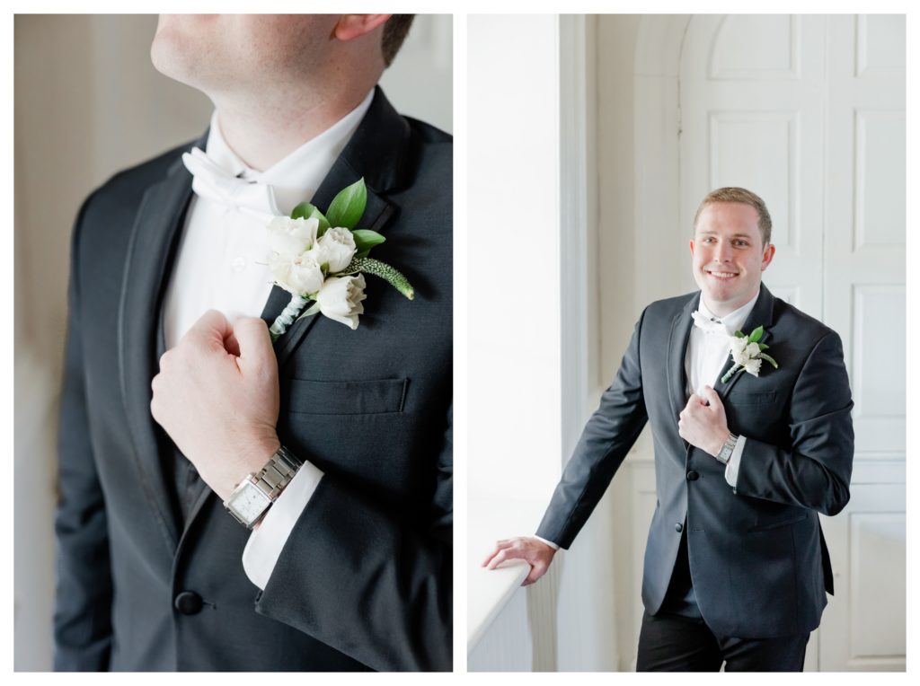 Elegant Springfield Manor Wedding Photography - groom portraits