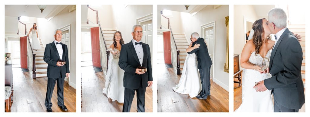 Elegant Springfield Manor Wedding Photography - bride's father first look
