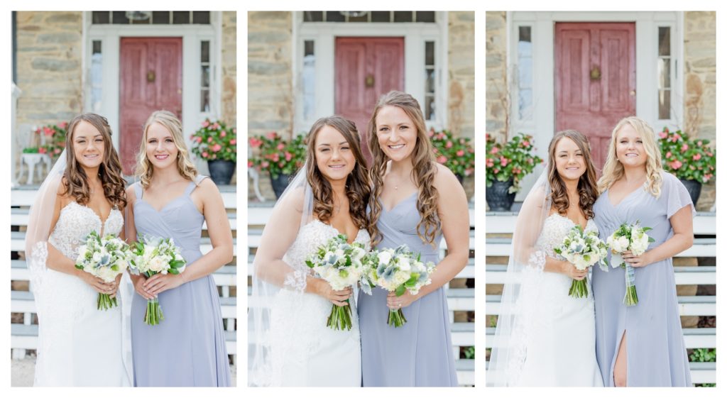 Elegant Springfield Manor Wedding Photography - bride with each of her bridesmaids