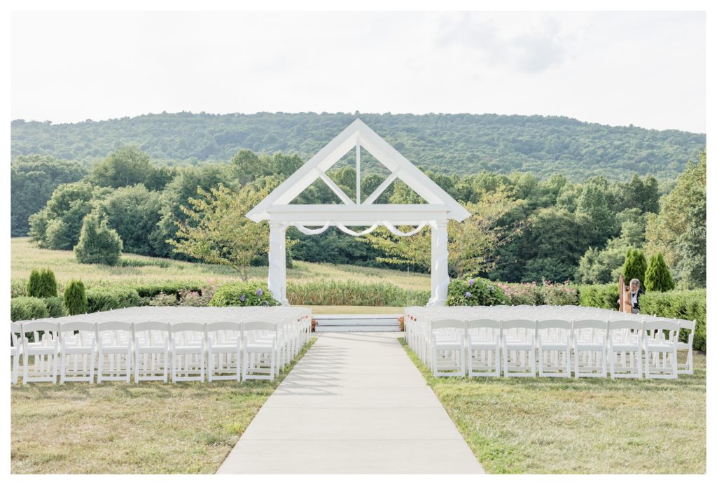 Elegant Springfield Manor Wedding Photography - ceremony setup
