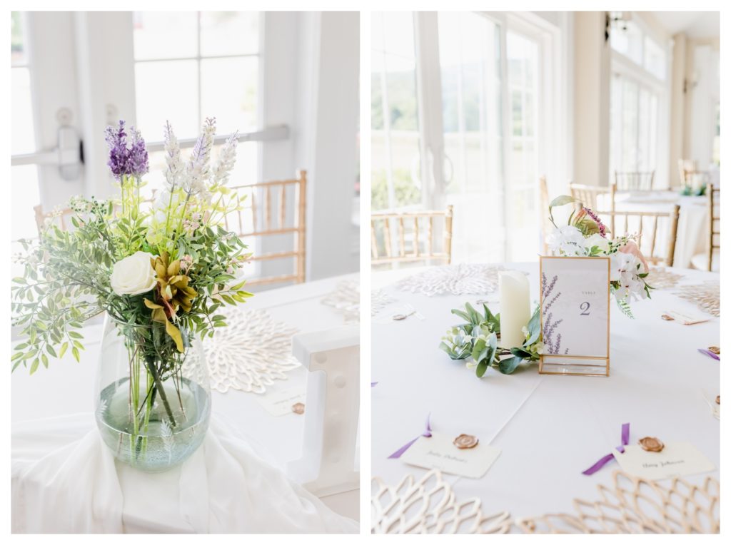 Elegant Springfield Manor Wedding Photography - reception decorations