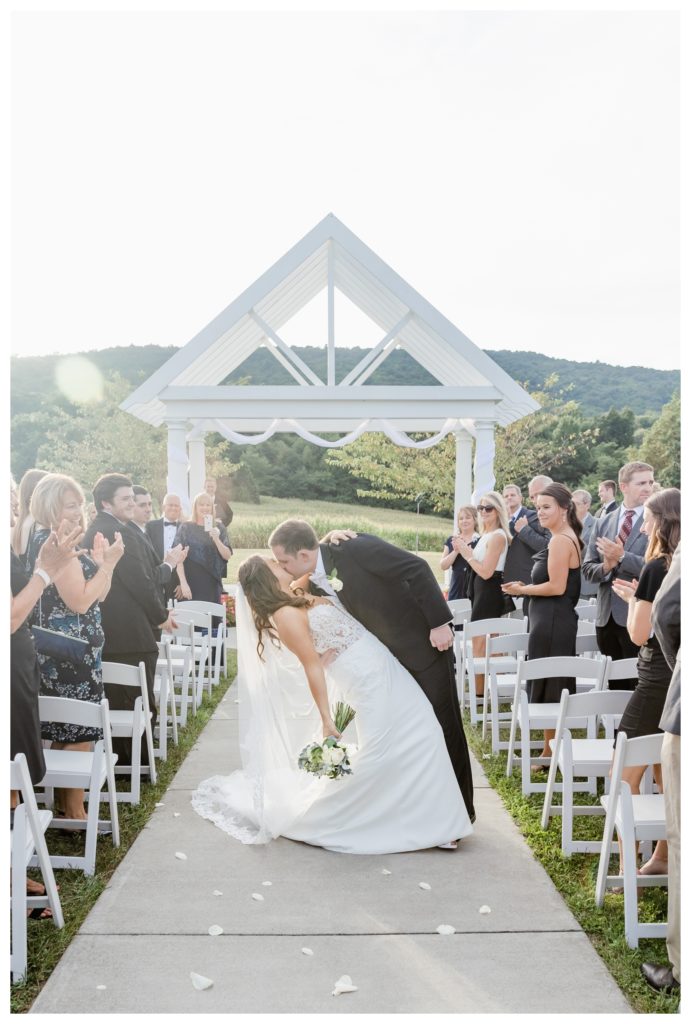 Elegant Springfield Manor Wedding Photography - husband and wife kissing