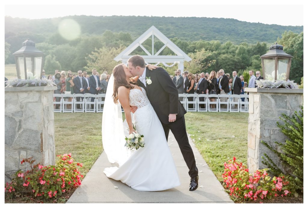 Elegant Springfield Manor Wedding Photography - bride and groom kissing