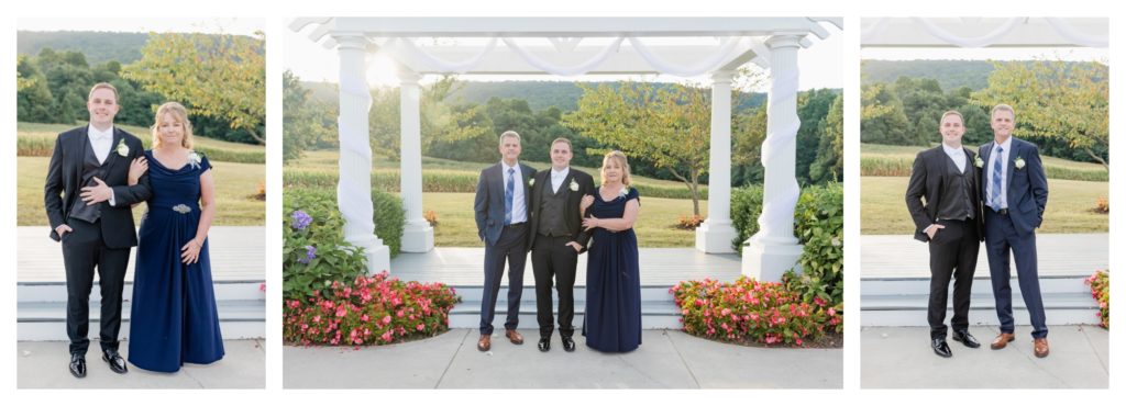 Elegant Springfield Manor Wedding Photography - groom family portraits