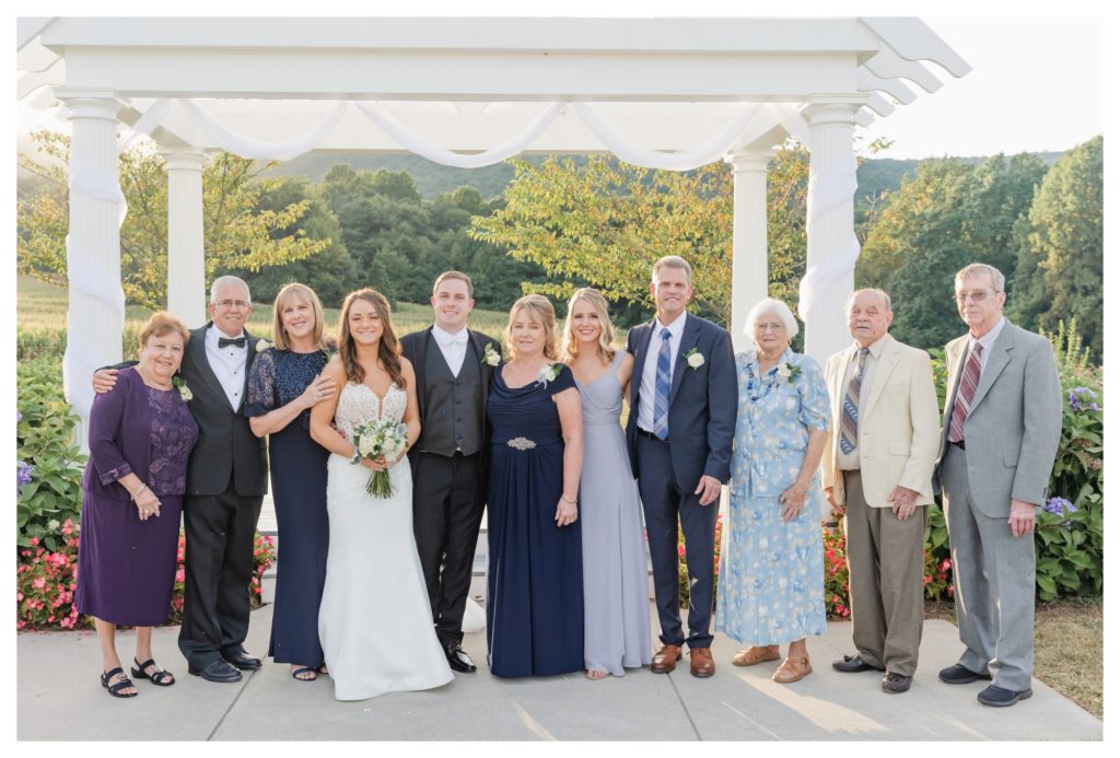 Elegant Springfield Manor Wedding Photography - extended family portrait