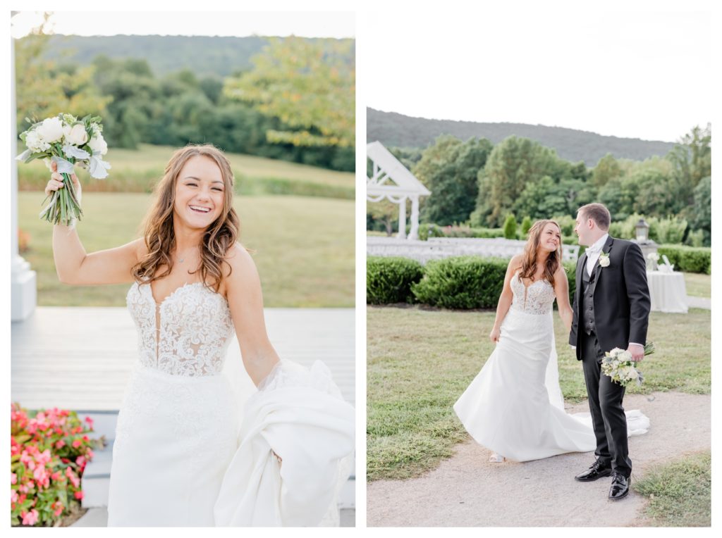 Elegant Springfield Manor Wedding Photography - couple celebrating