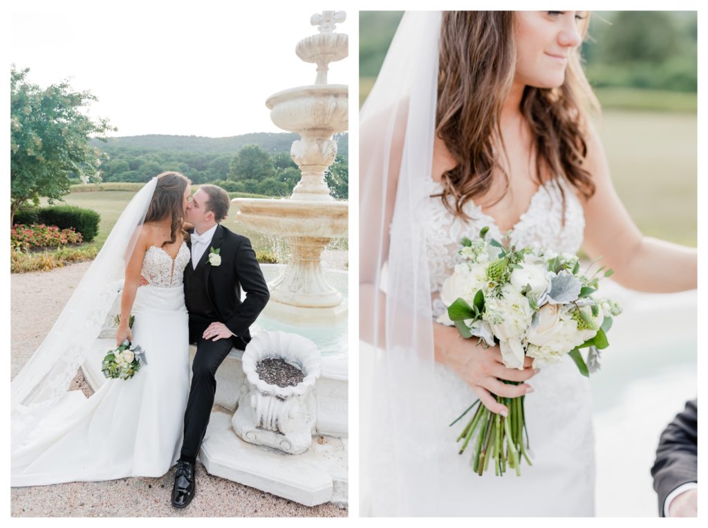 Elegant Springfield Manor Wedding Photography - bride and groom portraits