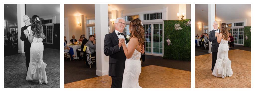 Elegant Springfield Manor Wedding Photography - bride dancing with father