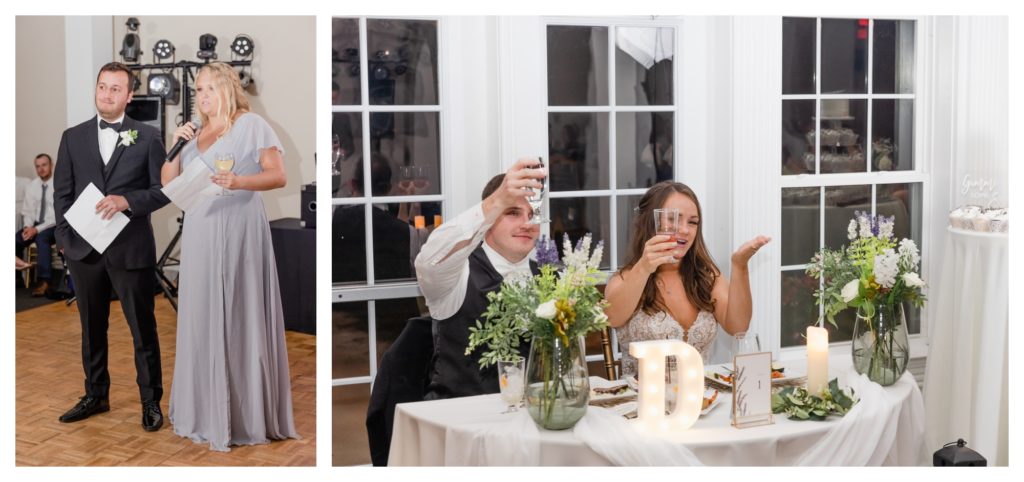 Elegant Springfield Manor Wedding Photography - toast